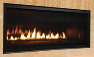 Direct-Vent Modern Gas Log Fireplace
